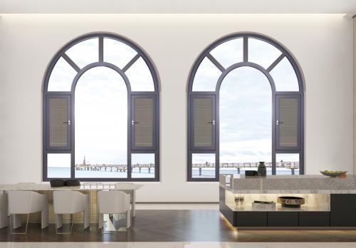 110(奢华)内隐框断桥窗纱一体系列